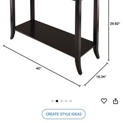 Console Table, Espresso Color 