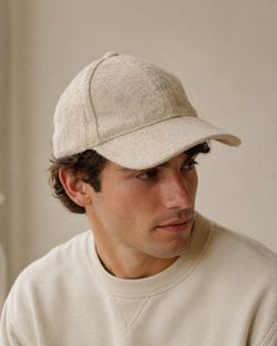 Express Off White Beige Wool Baseball Hat