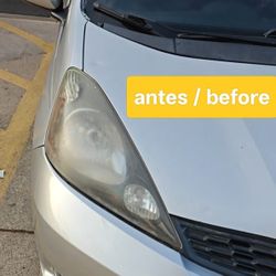 headlight restoration Restauración de faros