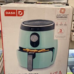 Dash Deluxe Electric Air Fryer + Oven Cooker With Temperature Control, Non  Stick Fry Basket, Recipe Guide + Auto Shut Off Feature, 6 Qt, Aqua