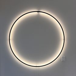 47” Round Wall Light Art