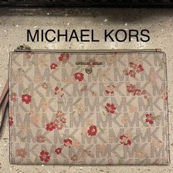 Michael KORS Jet set floral Zip Clutch