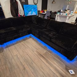 Brand New Sectional Corduroy Fabric With LED 119 X 92 $689