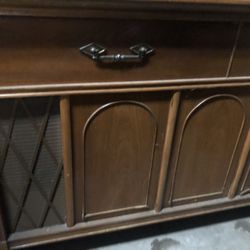Stereo Console Vintage 1960-70 Radio N Vinyl Record