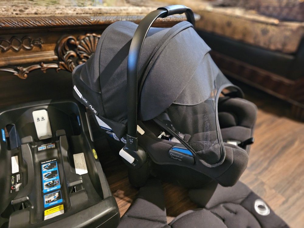 Like New Nuna Bugaboo Turtle Air Shield Infant Car Seat/Base