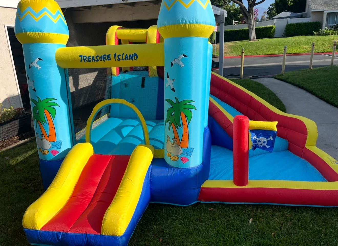 Treasure Island Inflatable Bounce House with Slide