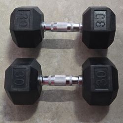30pound  Weights Rubberized