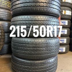 215/50R17 - ALL SEASON TIRE A/S - ALL MATCHING - 85% LIFE - FIRESTONE