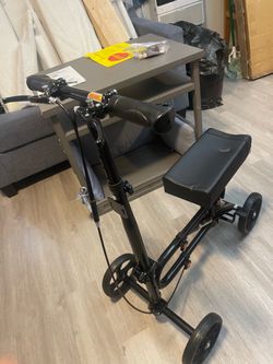 BlessReach Steerable Knee Scooter Walker (black)