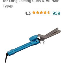 BabylissPRO Nano Titanium Professional Curling Iron For All Hair Types, Reaches 450 Degrees For Long Lasting Curls 0.75 Inch

