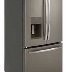 🚨 New GE - 25.6 Cu. Ft. French Door Refrigerator - Slate GFE26JMMES