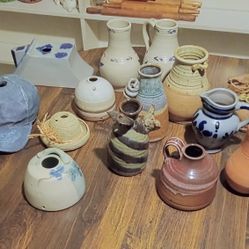 VTG #14 pcs Ceramic Bird Bottle Collection 