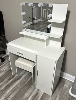White vanity