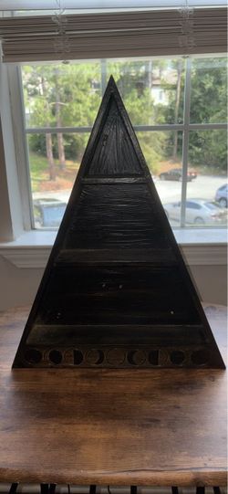 Black Wooden Triangle Shelf