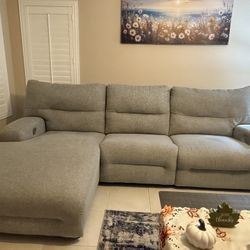 Reclining Sofa W/Chaise Lounge and Chair