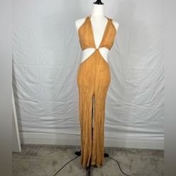 Halter Neck Cut Out Jumpsuit Sz S