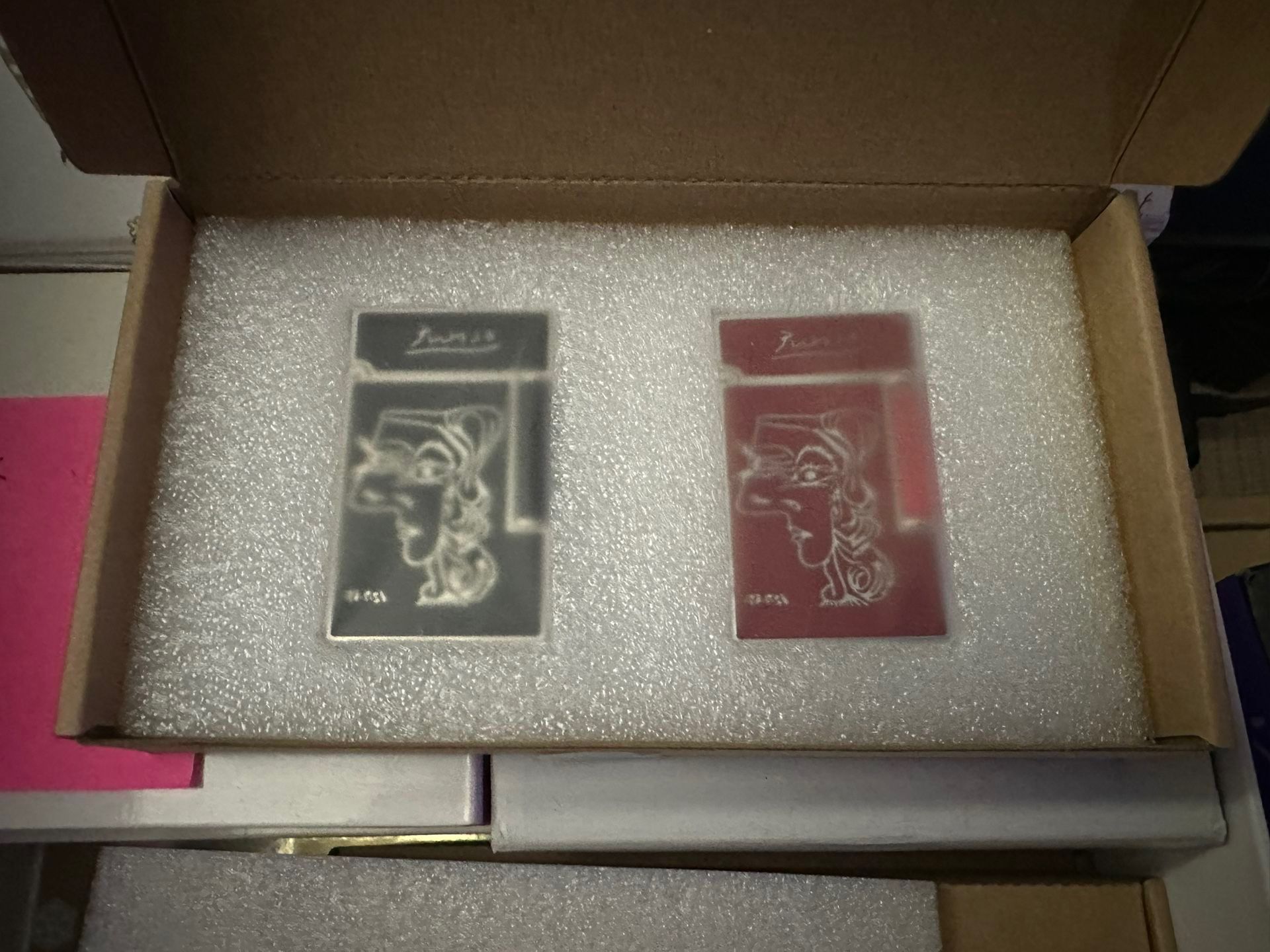 Black And Red Picasso Designer Lighters.