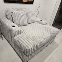 Grey Corduroy Sofa Cama