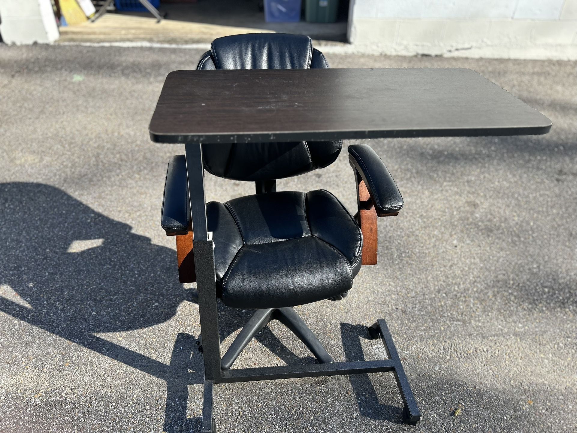 Desk & Leather Chair