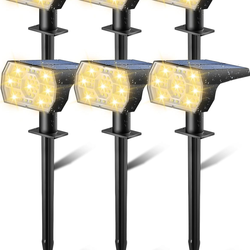 6 pack solar spot lights