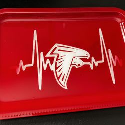 Custom  Made Falcons  Rolling Tray 