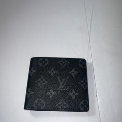 New  Louis Vuitton Multiple Monogram Slender Canvas Black Men’s Wallet (w/Box)