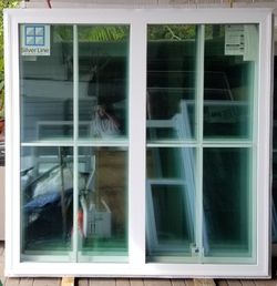 Silver Line by Anderson Vinyl Windows with Grids (Picture Windows)