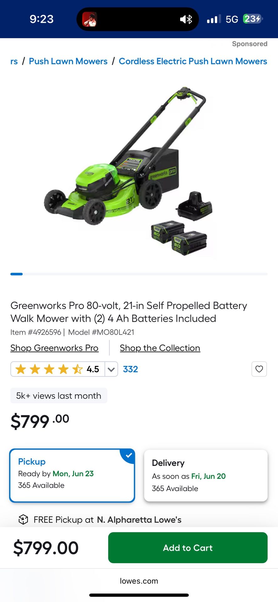 Lawnmower ( Electric)