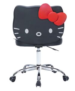Hello Kitty Faux Leather Swivel Vanity Chair