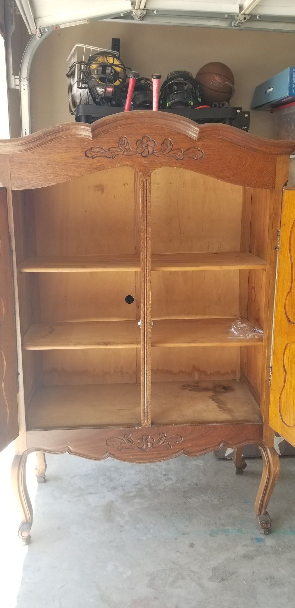 Antique wood armoire