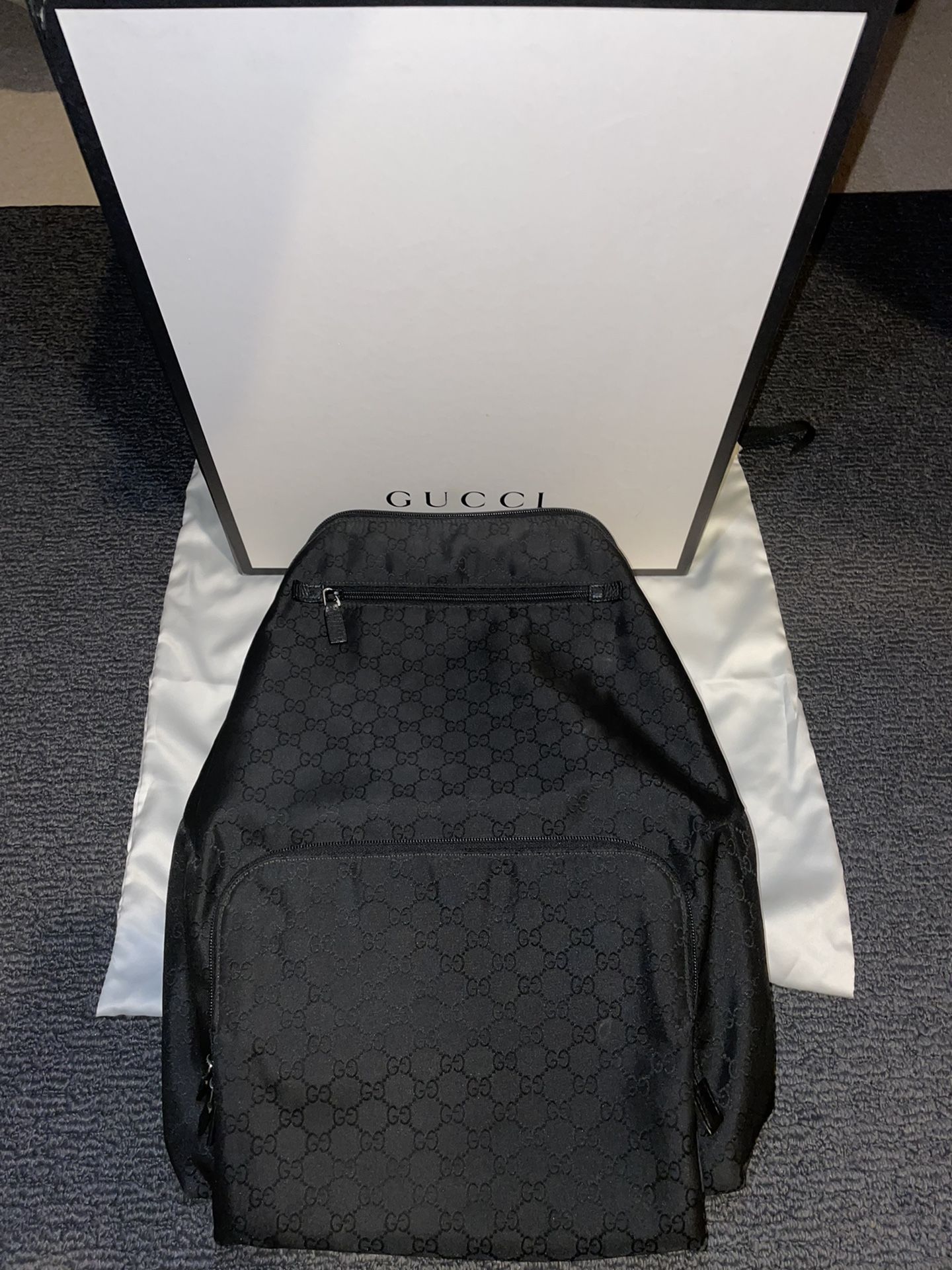 Gucci GG Logo Canvas Backpack