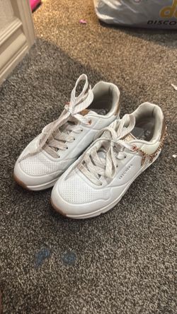 Skechers White Rose Gold Sneakers