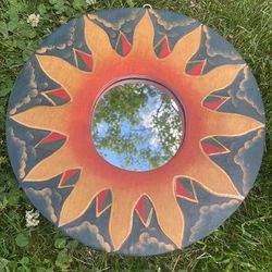Decorative Sun Mirror 11.5” 