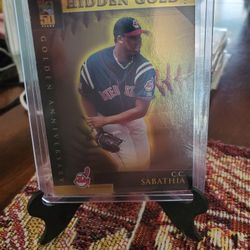 Cleveland Indians C.C Sabathia 2000 Topps Hidden Gold Baseball Card 