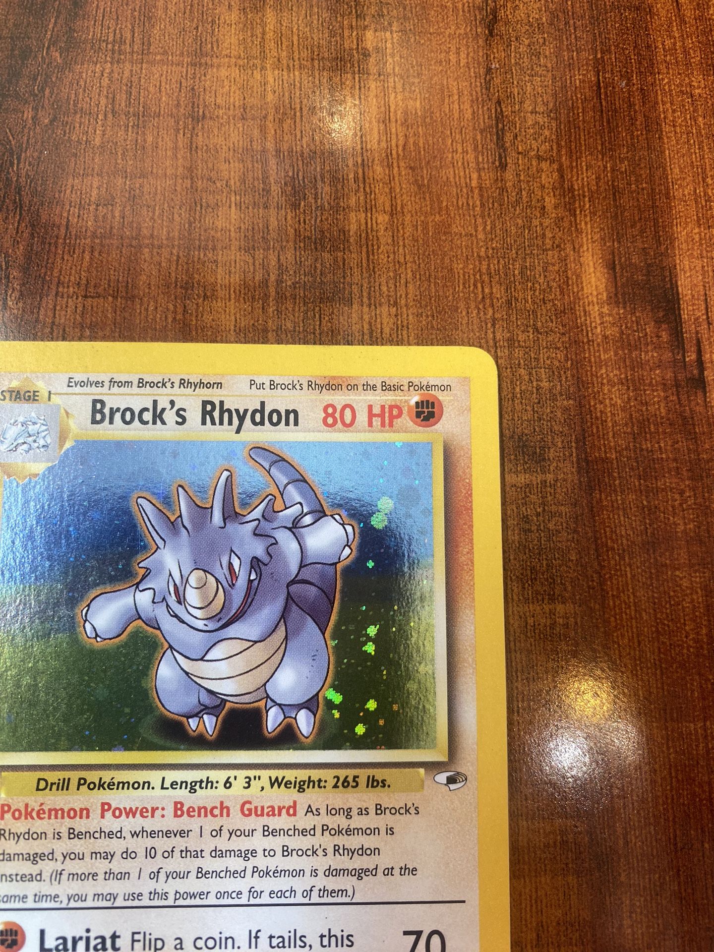 Pokemon Brock's Rhydon Gym Heroes Holo Rare Unlimited 2/132 NM