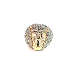 Men’s Gold Lion Ring 14k