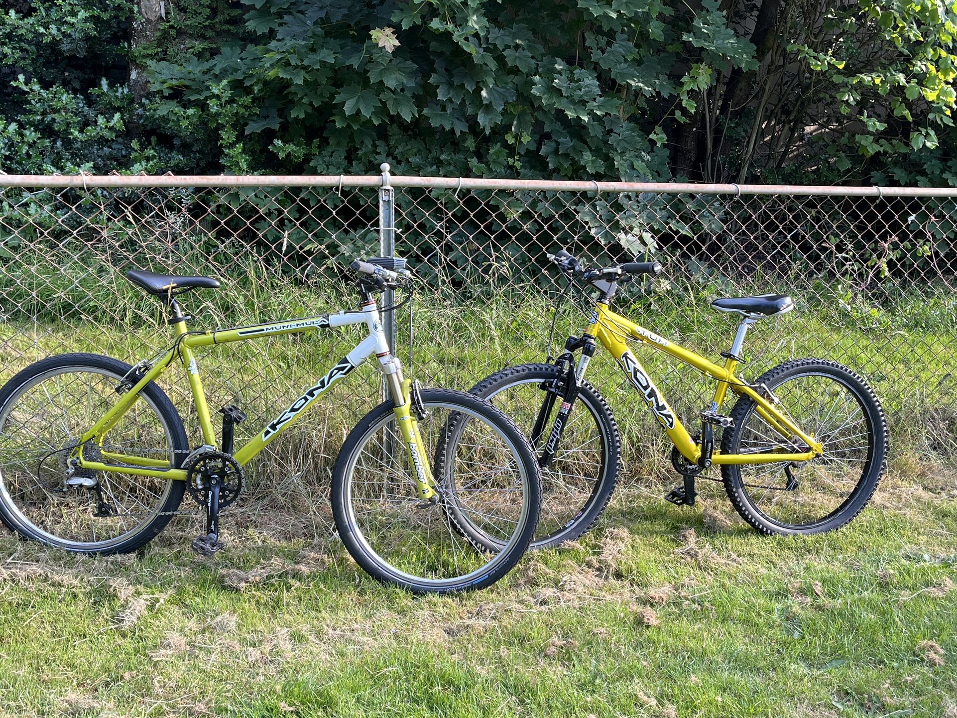 Two Kona Mountain Bikes