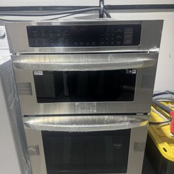 LG 30 inch Self-cleaning Microwave Wall Oven Combo ( Stainless Steel )