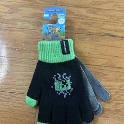NWT Minecraft boys Gloves 2 pairs (10+)