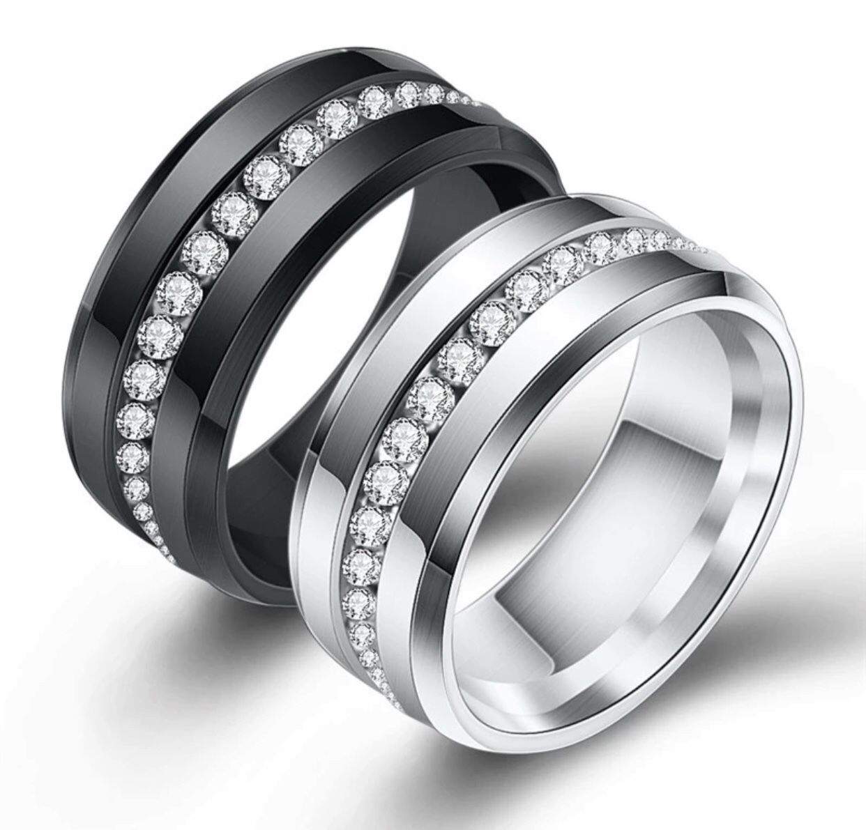 New engagement ring wedding ring set men’s wedding band ($70 each)