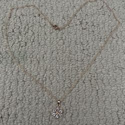 Flower Pendant W/Necklace - $5