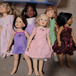 Vintage Magic Attic Club Dolls (Lot Of 6 Plus Accessories)