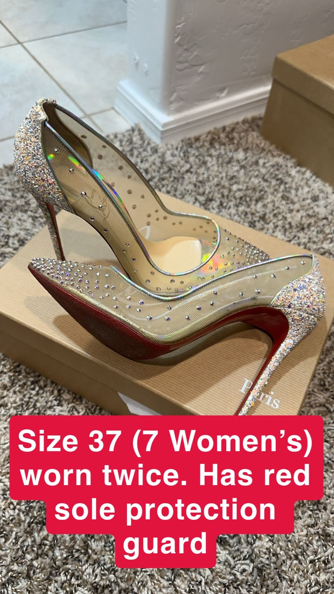Christian Louboutin Heels Follies Strass 100