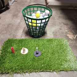Golf Balls And Mat