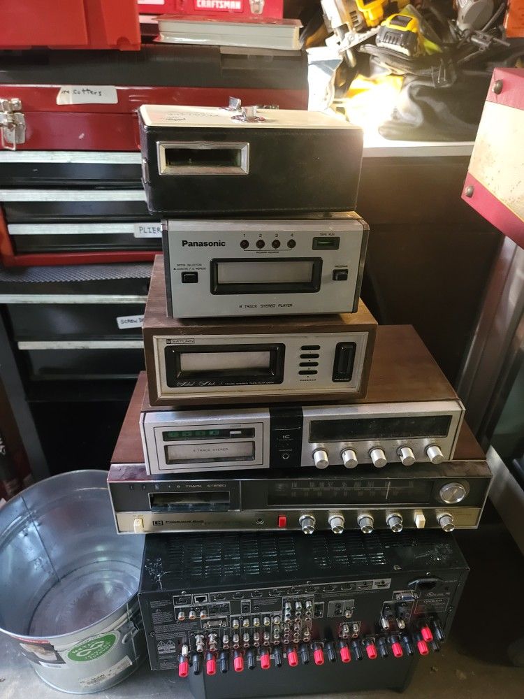 Receivers, Cassette Players, VHS Tape Players, 8 Track Tape Players for