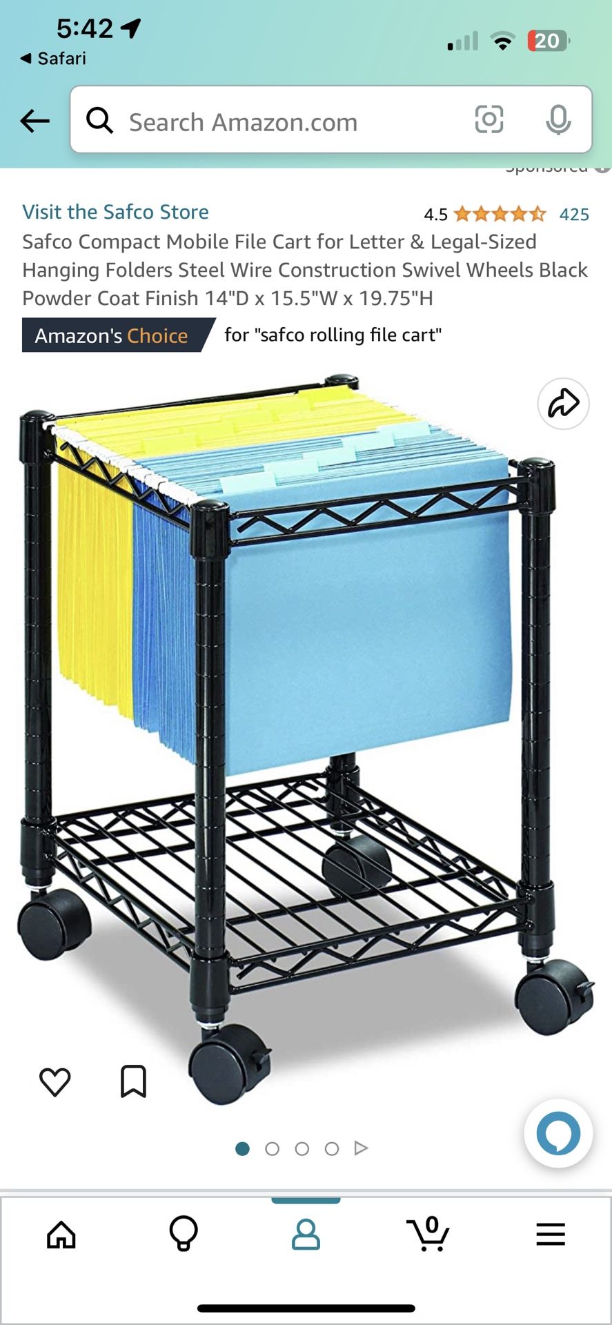 Safco Rolling File Cart for Sale in Simi Valley, CA OfferUp