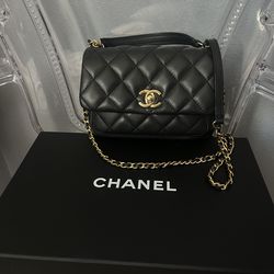 Chanel mini top handle flap bag