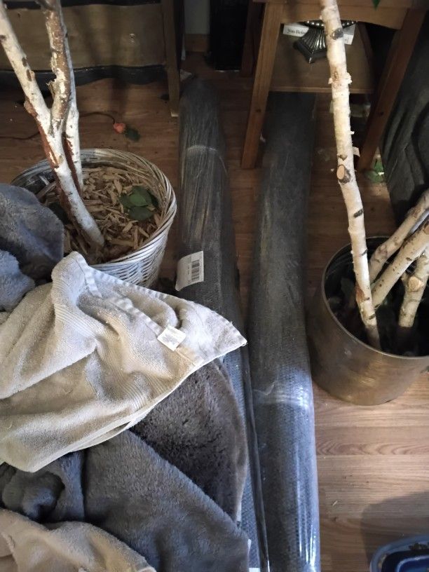 6x8 Indoor Outdoor rug Bluish Grey New In plastic $25 Per Rug 2 Left