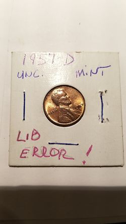 1957-D MINT LINCOLN CENT UNCIRCULATED.