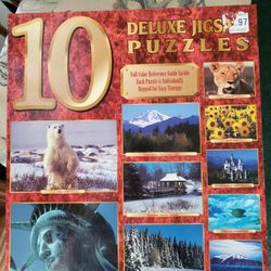 Jigsaw Puzzles NEW Set Of 10 NIB vintage